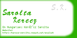 sarolta kerecz business card